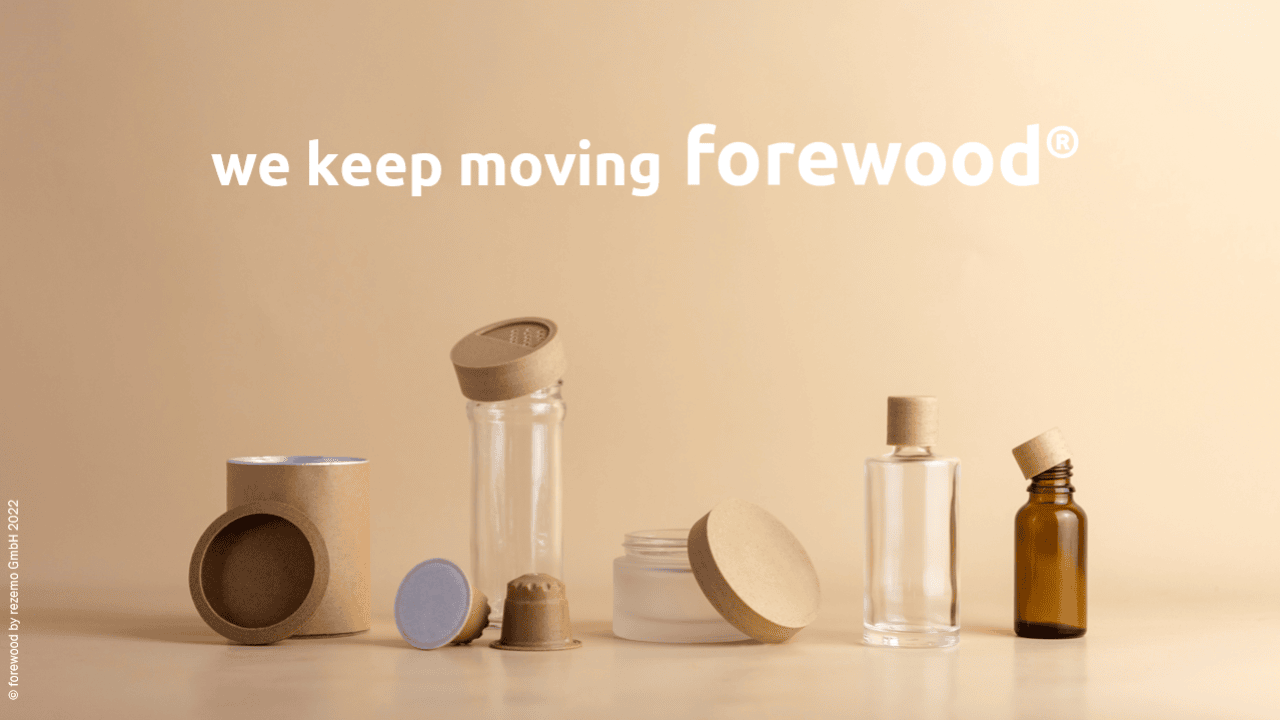 forewood | Verpackungslösungen aus vollständig pflanzenbasierten Holzfaser-Biopolymer-Composites