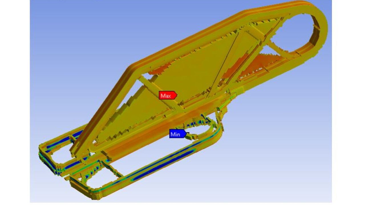 Residual stress distribution after the consolidation